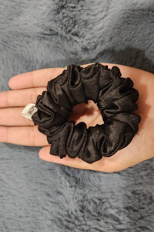 Black Scrunchies – Small set of 5