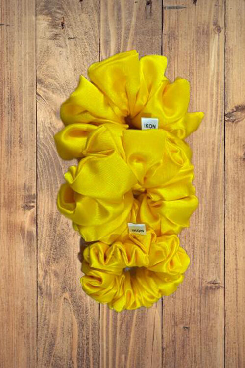 Yellow Scrunchies pack of 3 (small , medium and large )