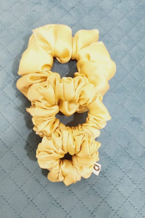 Beige Scrunchie combo pack of 3 sizes ( small,medium,large)